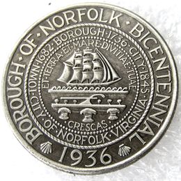 USA 1936 NORFOLK Commemorative Half Dollar Silver Plated Craft Copy Coin metal dies manufacturing factory Price