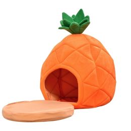 Petminru Pet Cat House Foldable Soft Winter Dog Bed Pine Shape Cute Kennel Nest Warm Y200330