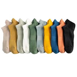 Men's Socks Summer Men's Breathable Cotton Casual Mesh Color Boat Wholesale 10 PairMen's