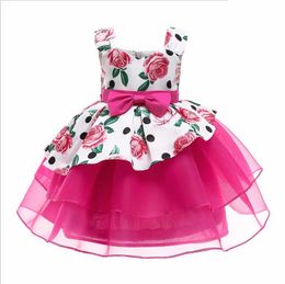 Children Luxury Party Formal Dress For Wedding Birthday Kids Christmas Ceremonies Dresses For Girls Lace Tutu Flower Costume 10 Age