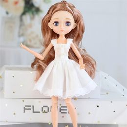 Edition 11 Joint Moveable Body 26cm 1/6 Doll Purple Brown Eyes with Fashion Clothes Shoes Style Dress Up Baby Dolls DIY Toy 220505