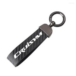 Keychains Carbon Fibre Motorcycle Key Chain Ring For SYM CRUISYM 300 Cruisym300 Accessories Miri22