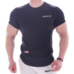 Men Tshirt Patchwork Curved Hem Quick Dry Shirt Gym Fitness Workout Bodybuilding Muscle T Shirts 220629