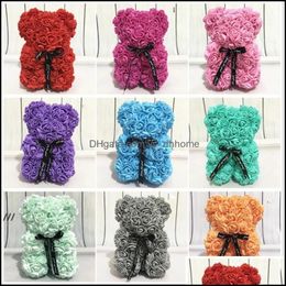 Decorative Flowers Wreaths Festive Party Supplies Home Garden Newroses Teddy Bear Artificial Soap To Mothers Gift Girlfriend Anniversary C