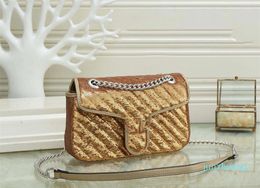 Designer- Women Handbag bags fashion High Quality Ladies Chain Shoulder Patent Leather Evening Bag wallets totes