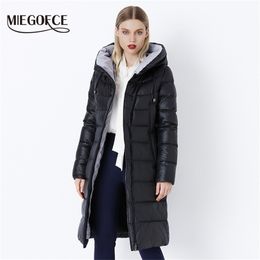 MIEGOFCE Coat Jacket Winter Women's Hooded Warm Parkas Bio Fluff Parka Coat Hight Quality Female Winter Collection 211120