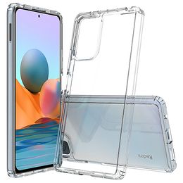 Anti-scratch Clear Acrylic Crystal Shockproof Cases for Xiaomi Redmi Note 10 Pro Max 10s 10 5GTPU Hard Plastic Back Cover