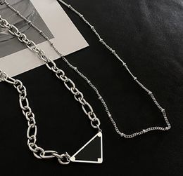 Designer Women Necklaces Jewellery Inverted Triangle and Party Silver Plated Solitaire and Punk Alphabet, Tassel