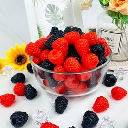 Party Supplies Simulation Fake Raspberry Artificial Fruit Bilberry Cabinet Home Display Decoration Early Education Photography Props 371 D3