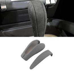 For Porsche Cayenne 2004-2009 Car Accessories Genuine Leather Cow Suede Gear Shift Knob Cover Protector Case Frame Decoration234O