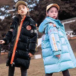 -30 Grade Girls Winter Jacket Children Snowsuit Kids Fashion Jacket Boy Parka Thicken No Washing Snow Wear Teenager Clothes 5-12Yrs J220718