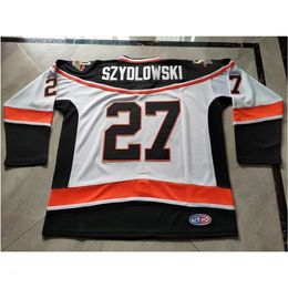 Nc74 Custom Hockey Jersey Men Youth Women Vintage Fort Wayne 27 Shawn Szydlowski High School Size S-6XL or any name and number jersey