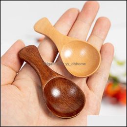 Spoons Flatware Kitchen Dining Bar Home Garden Manufacturers Wholesale Baby Spoon Take Tea Japanese Small Simple Pure Colour Lotus Childre