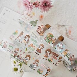Gift Wrap Lovely Four Seasons Girl PET Tape For Card Making DIY Scrapbooking Plan StickerGift