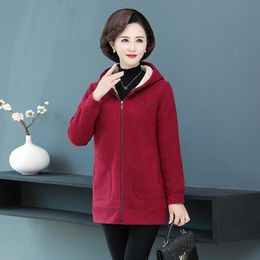 Women's Jackets Thick Fleece Jacket Women's Autumn Winter Outdoor Polar Thermal Coat Hooded Female Camping Hiking ClothesWomen's