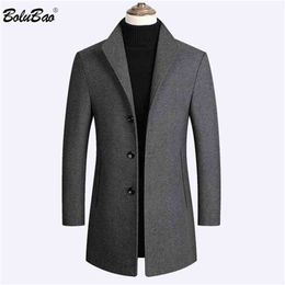 BOLUBAO Brand Men Wool Blends Coats Autumn Winter Solid Colour High Quality Men's Wool Coats Luxurious Wool Blends Coat Male 2265r T220810