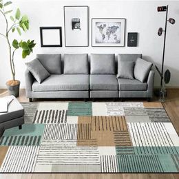 Carpets Home Rug Japanese Leisure Geometric Stitching 3d Printed Black Line Living Room Bedroom Bedside Floor MatCarpets