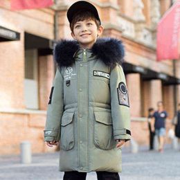 Men's Down Parkas -30 Grade Children Down Jacket for Boys Thicker Windproof Boys Coat Children Parka Jackets Childrens Clothing 5-12years J220718 2f4z