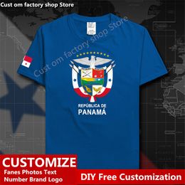 Panama Country T shirt Custom Jersey Fans DIY Name Number Brand High Street Fashion Hip Hop Loose Casual T shirt flag PAN 220616