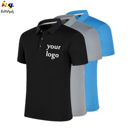 Customised designed shirt DIY men s and women s quick drying Polo short sleeved advertising 220614