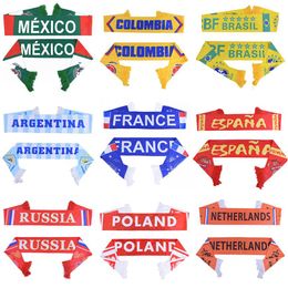 -Home Decor Russland Weltmeisterschaft 2018 Fußballfans Schalfußfan Schal Nationalschal 32 Länder Mexiko Kolumbien F Flag Bann313l