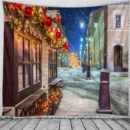 Christmas Decoration Carpet Bedroom Dormitory Tapestry Party Background Wall Tapestr J220804