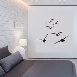 HonC A flock of seabirds Wall Stickers Living room bedroom Home background diy decoration Mural art Decals carved stickers 220727