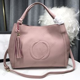 Genuine Leather Handbags Womens Totes Top Quality Tassel Shoulder Bags Large Capacity Messenger Bag with Serial Number