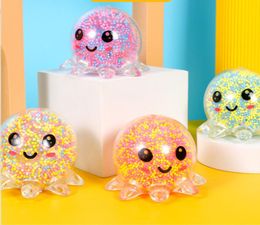 Novelty Games Toys Decompression Squeeze Octopus Lighting Release Pressure Toy For kids and Adult