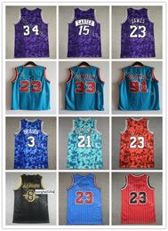 nce 15 Carter Men 23 Michael Basketball Jersey classic vintage Scottie 33 Pippen Dennis 91 Rodman Allen 3 Iverson 21 Duncan jerseys