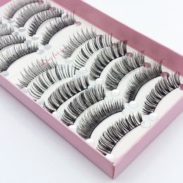 Messy False Eyelashes Crisscross Natural Long Mixed Styles Lashes Handmade 10 Pairs