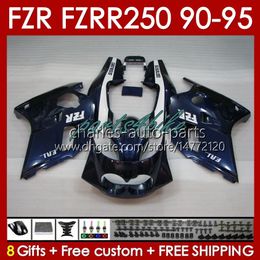 Body Kit For YAMAHA FZRR FZR 250R 250RR FZR 250 FZR250R FZR-250 143No.20 FZR-250R FZR250 R RR 90 91 92 93 94 95 FZR250RR 1990 1991 1992 1993 1994 1995 Fairing dark blue