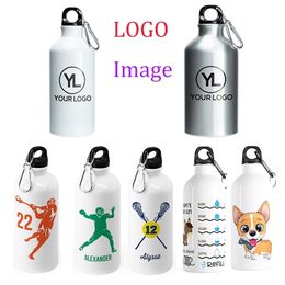 Customise Water Personalised Sports Metal Bottle Print Of Feature Your Design Advertising DIY Text Name 220706