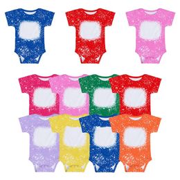 Sublimation Bleached Baby Onesies Blank Heat Transfer Cotton Feel Clothing DIY Parent-child Clothes 0-24months By Air A12