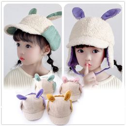 Hats Caps & Fashion Boys Girls Winter Bomber Hat Ears Hood Pilot Glasses Ear Protection Cap Kids Balaclava Child CapCaps