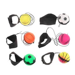 Kids Toys Bouncy Finger Band Ball Elastic Rubber Ball For Wrist Exercise Hand Finger Stiffness Relief Wrist Bounce Ball DHL FY5244 C0526X9