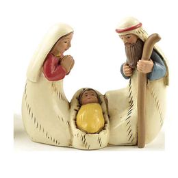 Catholic Christmas Figurines Jesus Birth Crafts Resin Decoration Christ Ornaments Friends Gifts Home Decor Y200104