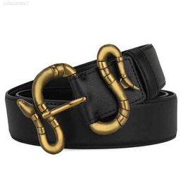 mens belt belts for men designer Mens Belts Designer Womens Leather Belt Fashion Snake Pearl Gem Buckle Beltss Cinturones De DiseO Black Brown 3.8cm Wide White Box 814