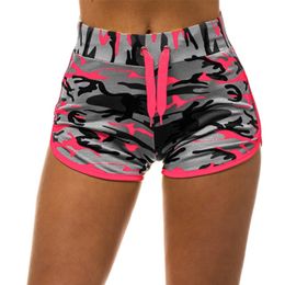 Women Sport Yoga Shorts Women Cool Shorts Women Sport Short Fitness Camouflage Elastic Running Outdoor Yoga Shorts 220801