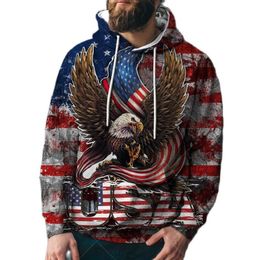 hoody printing Australia - Men's Hoodies & Sweatshirts Fashion Eagle Usa Flag Graphic 3d Printing Sweater Unisex Harajuku Outfear Casual Jacket 4xlMen's