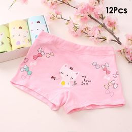 Panties 12 Pcs/Lot Berngi Baby Girls 100%Cotton Kids Underwear Children Briefs Cute Pantie For 2-9 Years