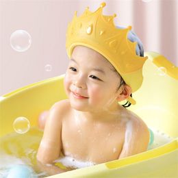 Children Crown Shower Caps Cartoon Child Water Retaining Shampoo Cap Baby Girls Boys Bath Waterproof Hat 5 5hs H1