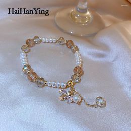 Beaded Strands Pearl Crystal Bee Elastic Line Fashion Luxury Zircon Jewelry Party Gift Designed For Women Fawn22