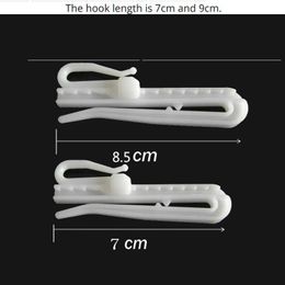 Other Home Decor Curtain Hanging Hooks Ring Window White Plastic Hook 7cm 8.5cm For DecorateOther