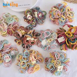 New 100pcs/lot Girl Candy Color Elastic Rubber Band Hair Band Child Baby Headband Scrunchie Accessories