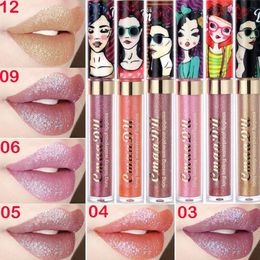 Lip Gloss 11 Colours Diamond Glitter Matte Liquid Lipstick Waterproof Shimmer Pearl Colour Make Up