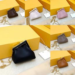 Women Mini Chain Coin Purses Cross Body Shoulder Bags Refinement Womens Packet High Quality Leather Solid Color Change Purse Evening Bag Clutch