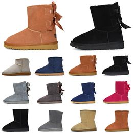 -Australische Designer-Stiefel für Damen, Schneestiefeletten, Winterstiefeletten, Damen, Mädchen, Schuhe, dreifach, schwarz, Khaki, Pink