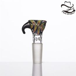heady carb cap UK - Heady Reversal Smoking Accessories Glass Cone Bowl Tobacco Bong bowl Pieces 14mm 19mm Carb Cap Joint Male For Water Pipe 379278d