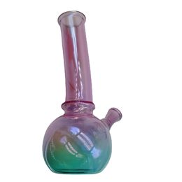 Unique colored glass hookah ice trap 4mm thick material tube full height; 9.8-inch, free: Inside and outside mold + speaker bow